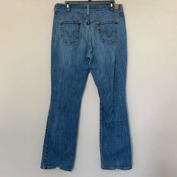 Levis 515 bootcut blue jeans medium wash light stretch size 12 Long - Picture 3 of 13